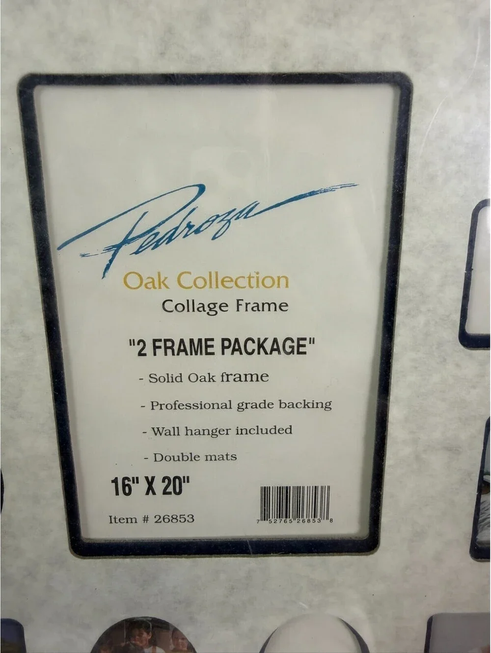 Two 16x20 Pedroza Oak Collection Oak Wood Collage Frame Holds 20 Pictures NEW